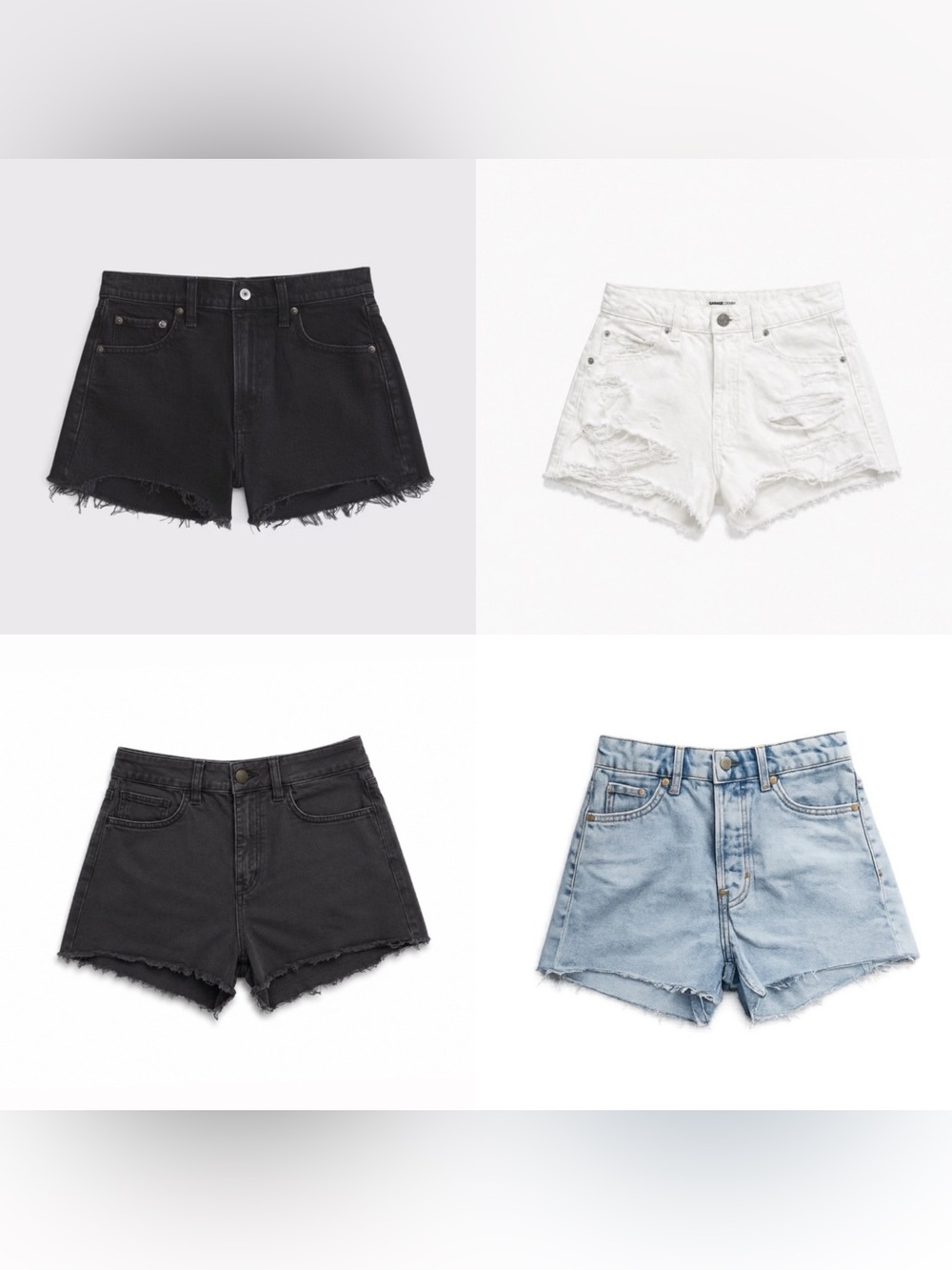 Bundle of 4 High Waist Denim Shorts | Size 23/24